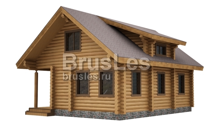 Проект "Кристина" из оцилиндрованного бревна с мансардой — фото-533_4