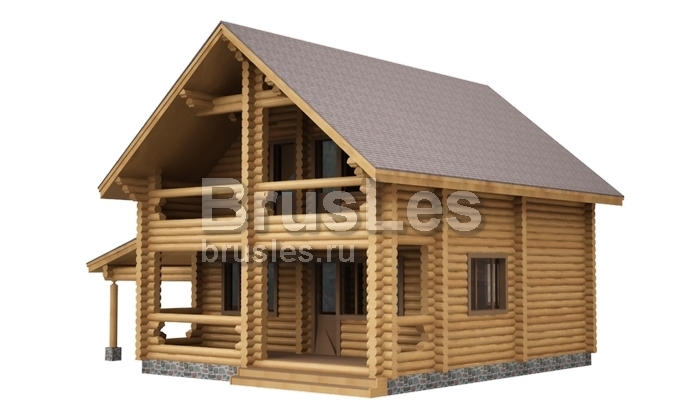 Проект "Ксения" коттедж с навесом, террасами и балконом — фото-533_3