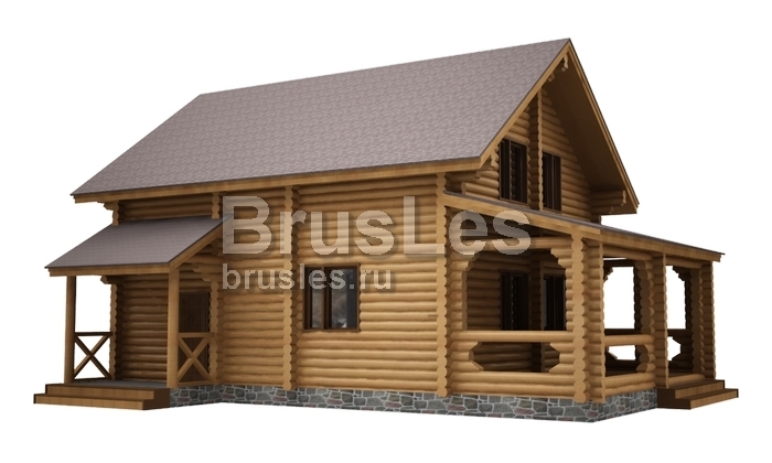 Проект "Людмила" из оцилиндрованного бревна с мансардой — фото-533_2