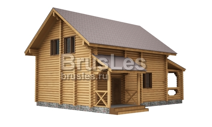 Проект "Людмила" из оцилиндрованного бревна с мансардой — фото-533_3