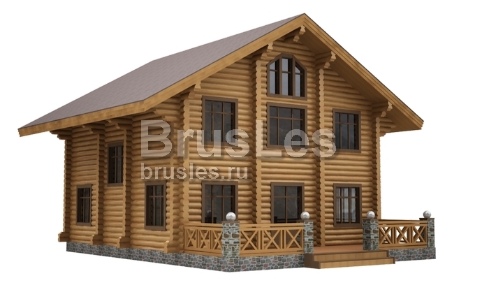 Проект "Надежда" роскошный загородный дом из оцилиндрованного бревна — фото-533_2