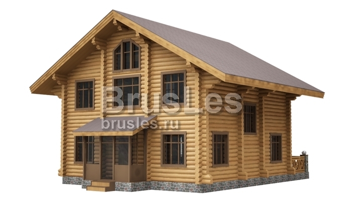 Проект "Надежда" роскошный загородный дом из оцилиндрованного бревна — фото-533_3