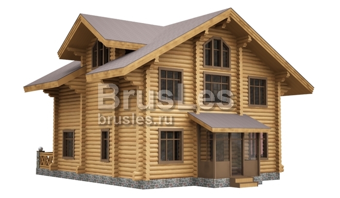 Проект "Надежда" роскошный загородный дом из оцилиндрованного бревна — фото-533_4