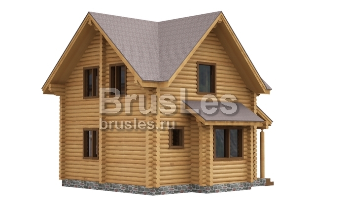 Проект "Наина"  из оцилиндрованного бревна с мансардным этажом — фото-533_1