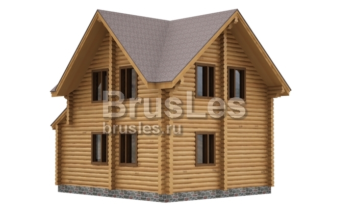 Проект "Наина"  из оцилиндрованного бревна с мансардным этажом — фото-533_2