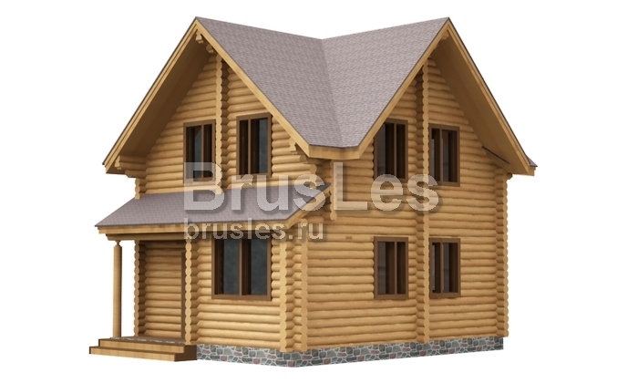 Проект "Наина"  из оцилиндрованного бревна с мансардным этажом — фото-533_3