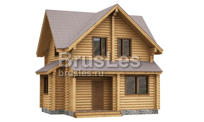 Проект "Наина"  из оцилиндрованного бревна с мансардным этажом — фото-533_4