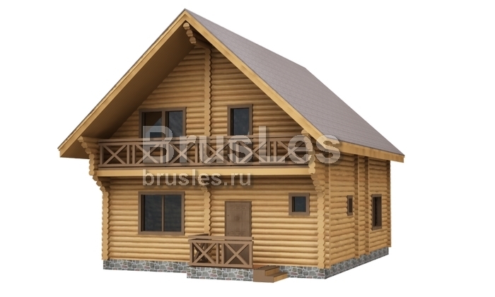 Проект "Неонила"  из бревна с мансардой и балконом — фото-533_2