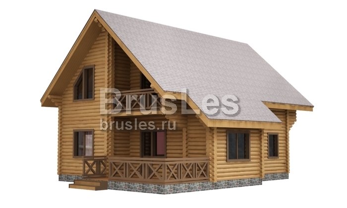 Проект "Неонила"  из бревна с мансардой и балконом — фото-533_4