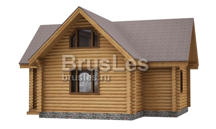 Проект "Оливия" двухэтажный дом из оцилиндрованного бревна с террасой — фото-533_3