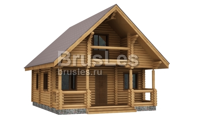 Проект "Рада" дачный домик из оцилиндрованного бревна — фото-533_1