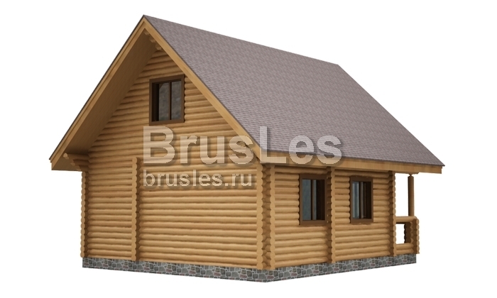 Проект "Рада" дачный домик из оцилиндрованного бревна — фото-533_2