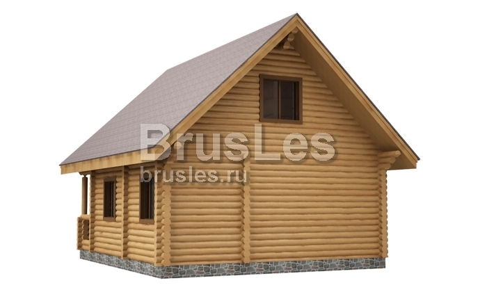 Проект "Рада" дачный домик из оцилиндрованного бревна — фото-533_3