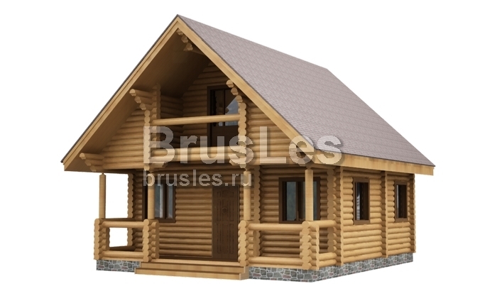 Проект "Рада" дачный домик из оцилиндрованного бревна — фото-533_4