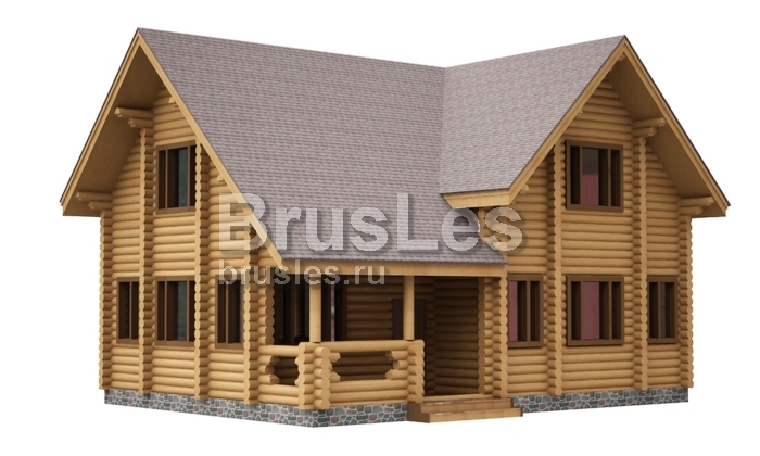 Проект "Северина" из оцилиндрованного бревна с балконом и 2 террасами — фото-533_4