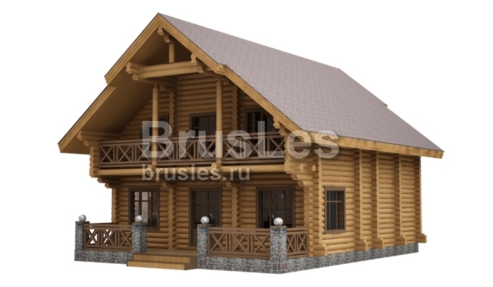 Проект "Софья" загородный коттедж  с большим балконом и террасой — фото-533_2