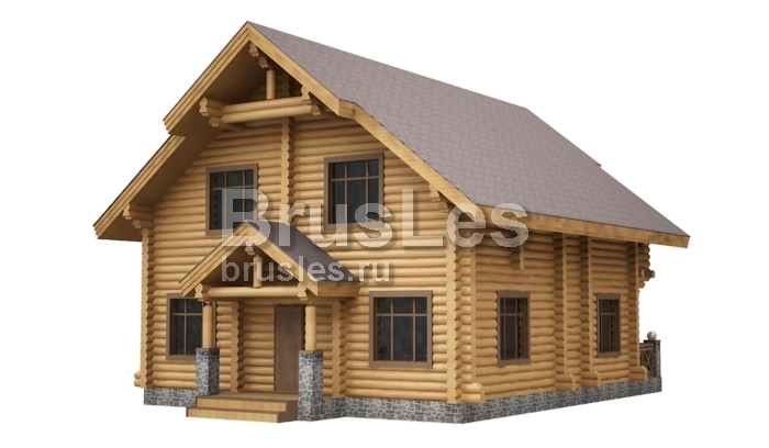 Проект "Софья" загородный коттедж  с большим балконом и террасой — фото-533_3