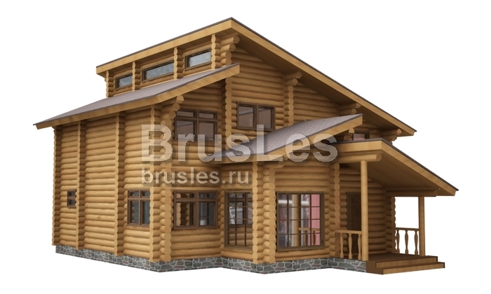 Проект "Христина" двухэтажный дом из бревна — фото-533_1