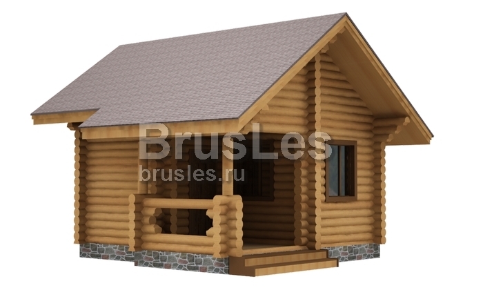 Проект "Юнона" маленький дачный дом  из оцилиндрованного бревна — фото-533_1