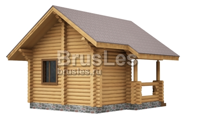 Проект "Юнона" маленький дачный дом  из оцилиндрованного бревна — фото-533_2