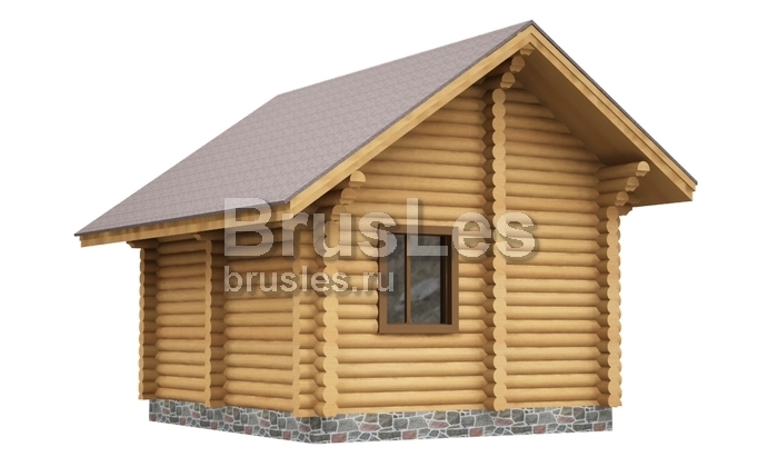 Проект "Юнона" маленький дачный дом  из оцилиндрованного бревна — фото-533_3