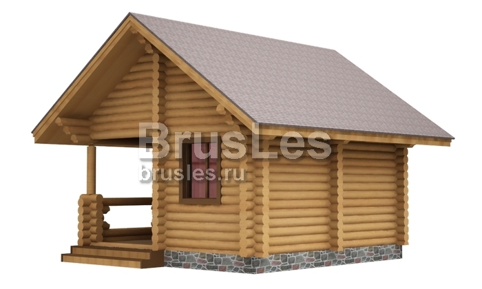 Проект "Юнона" маленький дачный дом  из оцилиндрованного бревна — фото-533_4