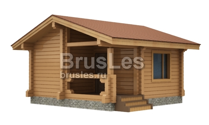 Проект "Джесси "  баня из профилированного бруса с террасой — фото-535_1