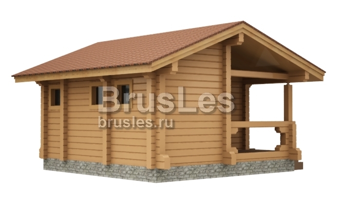 Проект "Джесси "  баня из профилированного бруса с террасой — фото-535_2