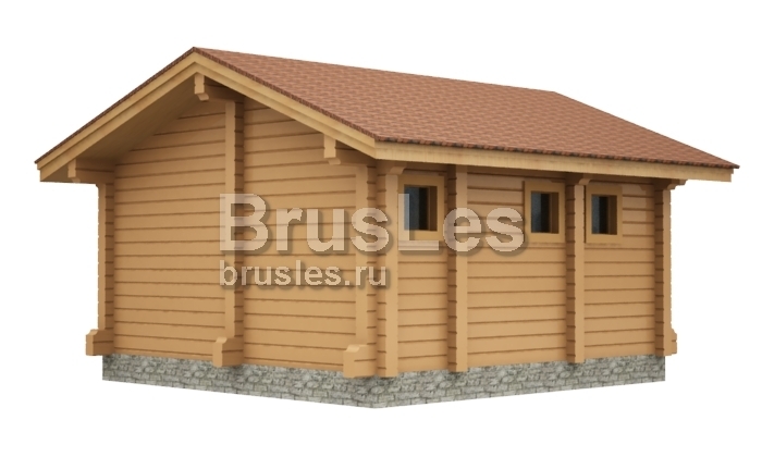 Проект "Джесси "  баня из профилированного бруса с террасой — фото-535_3