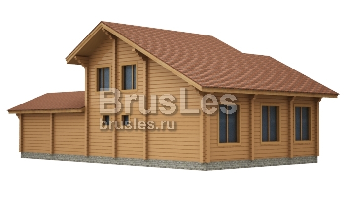 Проект "Инфи" двухэтажная баня со вторым светом и бассейном — фото-535_2