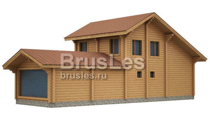 Проект "Инфи" двухэтажная баня со вторым светом и бассейном — фото-535_3