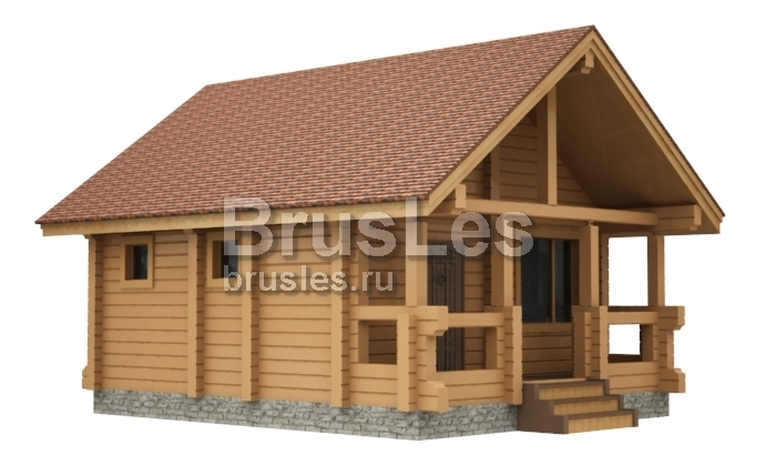 Проект "Кэри" баня из профилированного бруса с террасой — фото-535_2