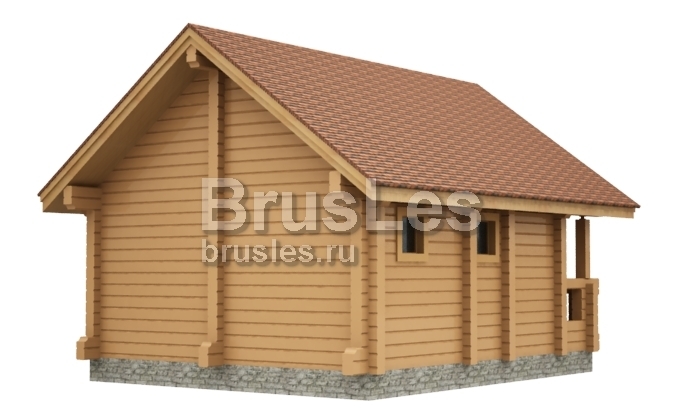 Проект "Кэри" баня из профилированного бруса с террасой — фото-535_3