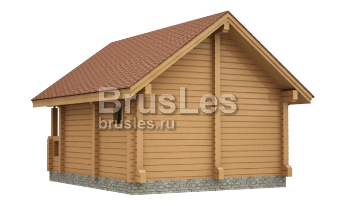 Проект "Кэри" баня из профилированного бруса с террасой — фото-535_4