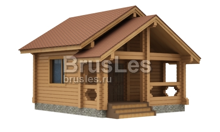 Проект "Кэтти" небольшая баня из профилированного бруса "Кэтти" — фото-535_1