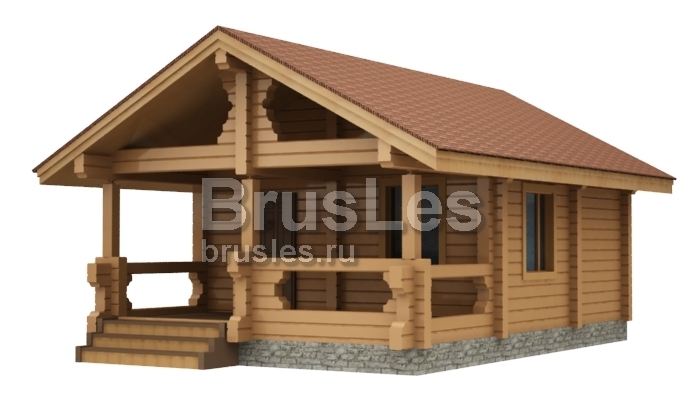 Проект "Лада" баня из бревна 38.3 кв. м из проф.бруса — фото-535_1