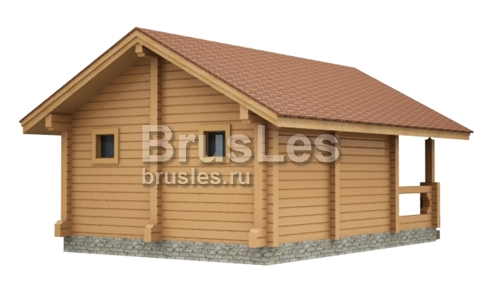 Проект "Лада" баня из бревна 38.3 кв. м из проф.бруса — фото-535_3