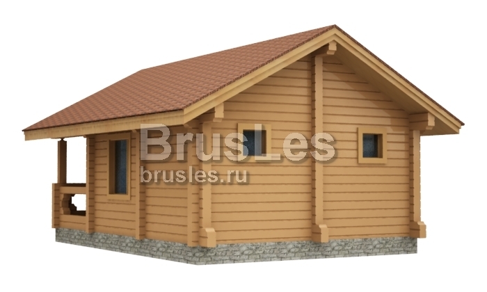 Проект "Лада" баня из бревна 38.3 кв. м из проф.бруса — фото-535_4