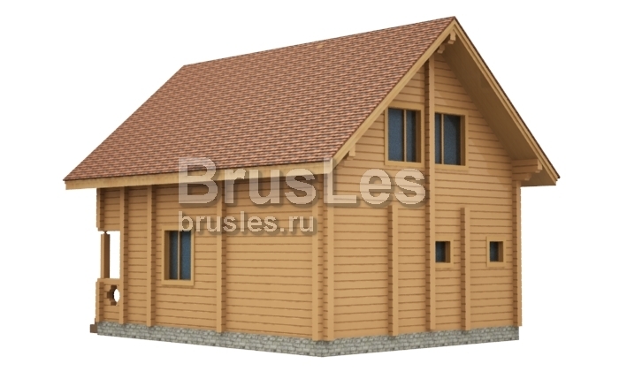 Проект "Лакки" двухэтажная баня с террасой и балконом — фото-535_4