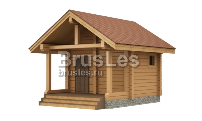 Проект "Лили" небольшая баня для дачного участка из проф. бруса — фото-535_1