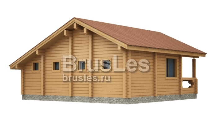 Проект "Моника" бани из профилированного бруса с террасой — фото-535_2