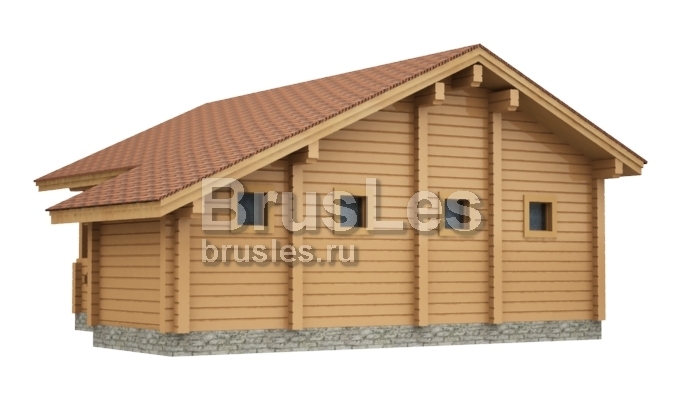 Проект "Моника" бани из профилированного бруса с террасой — фото-535_3