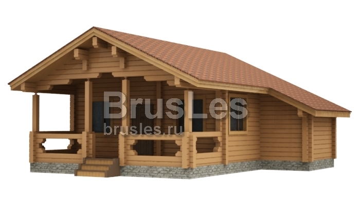 Проект "Моника" бани из профилированного бруса с террасой — фото-535_4