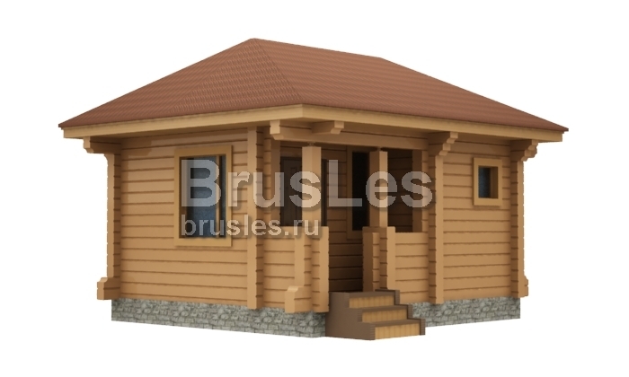 Проект "Нона" небольшая баня из профбруса — фото-535_1