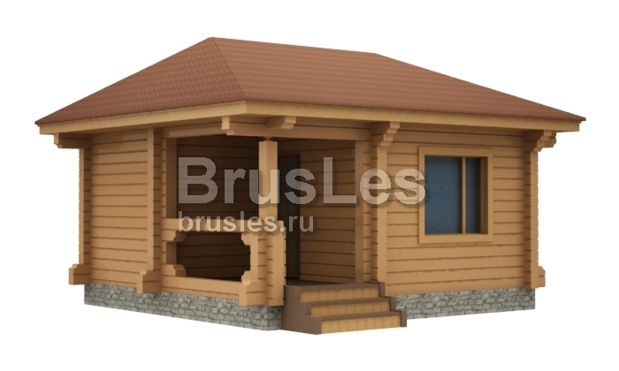 Проект "Норика"  небольшая баня из профилированного бруса — фото-535_1