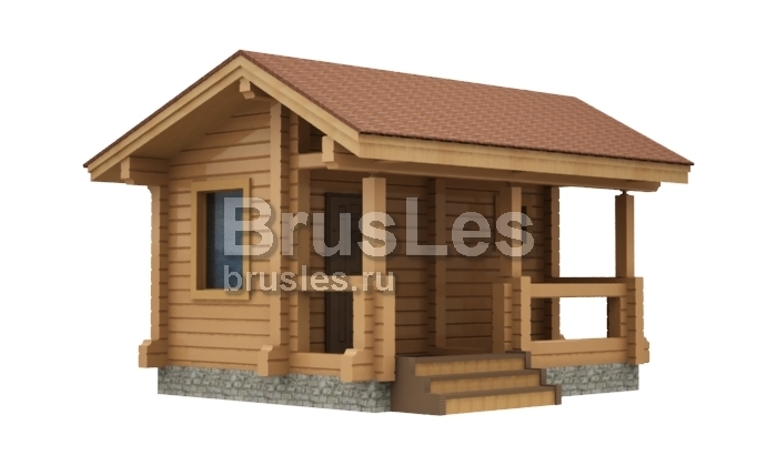 Проект "Нэлли" небольшая баня из профилированного бруса — фото-535_1