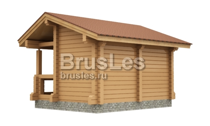 Проект "Нэлли" небольшая баня из профилированного бруса — фото-535_3