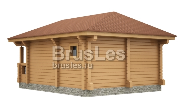 Проект "Том" баня из профбруса с террасой — фото-535_1