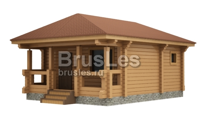 Проект "Том" баня из профбруса с террасой — фото-535_3