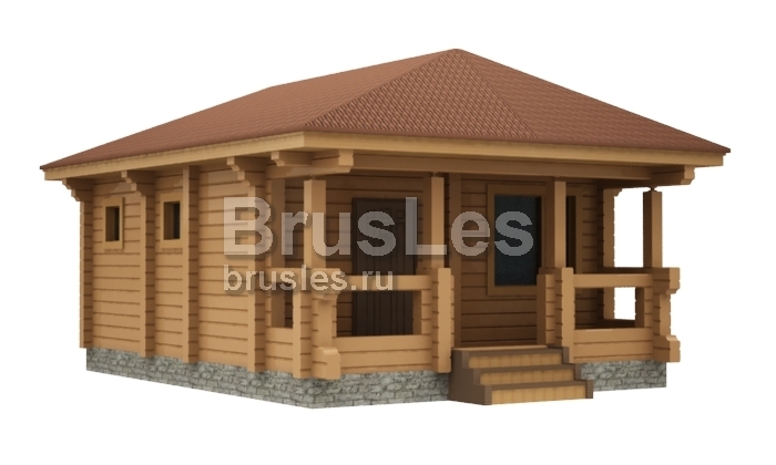 Проект "Том" баня из профбруса с террасой — фото-535_4